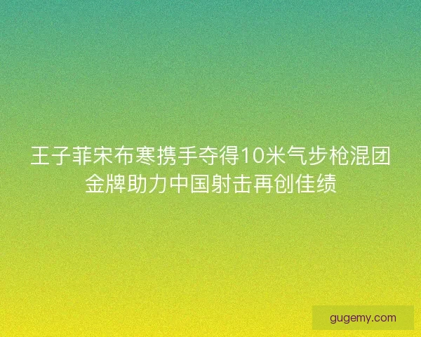 王子菲宋布寒携手夺得10米气步枪混团金牌助力中国射击再创佳绩
